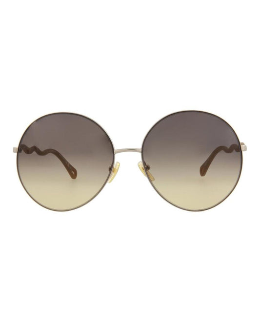 Round-Frame Metal Sunglasses