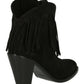 Western Fringed Ankle Boots