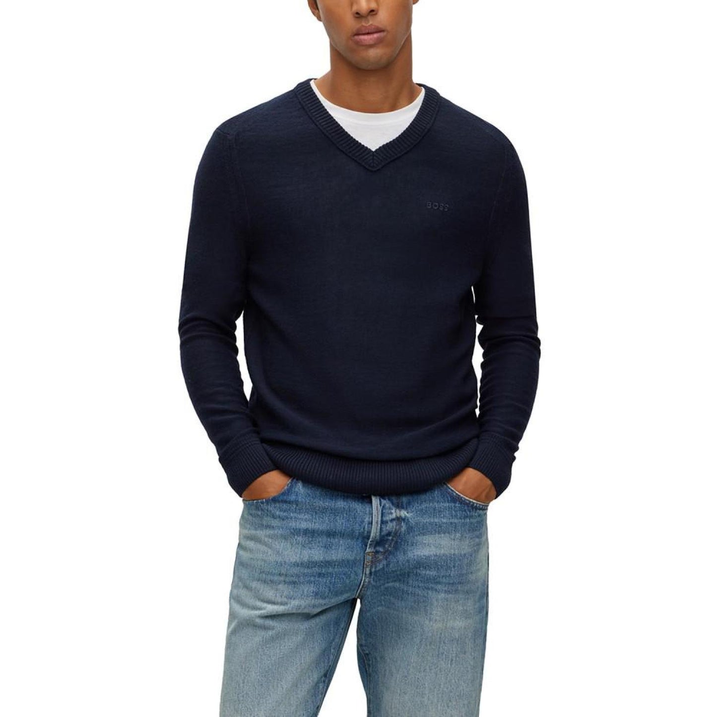 Men's Logo Detail Regular-Fit Sweater