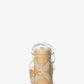 Corrine Empire Logo Jacquard Straw Platform Sandal
