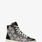 Keating Empire Logo Jacquard and Leather High-Top Sneakers