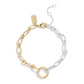 Two-Tone Signature Logo Charm Starter Bracelet