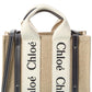 Chloé Woody Mini Canvas & Leather Tote