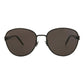 Round/Oval-Frame Metal Sunglasses