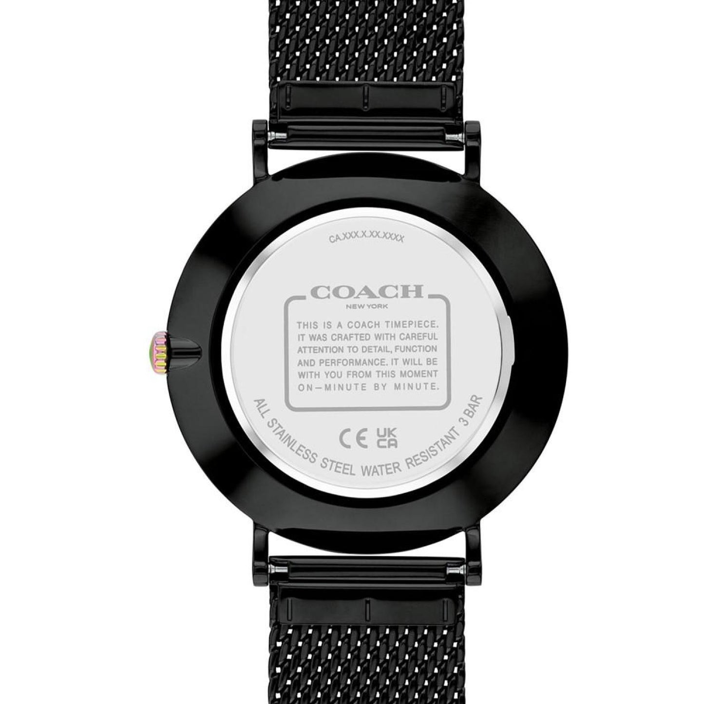 Men's Charles Black-Tone Stainless Steel Mesh Bracelet Watch 41mm
