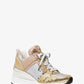Georgie Color-Block Sequined Canvas Trainer