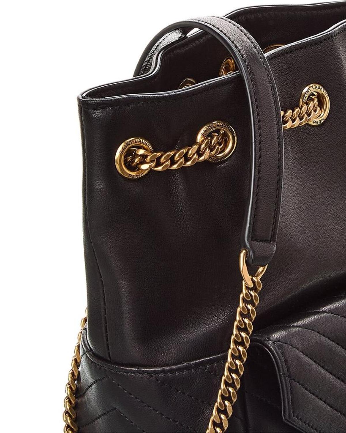 Saint Laurent Joe Mini Quilted Leather Bucket Bag