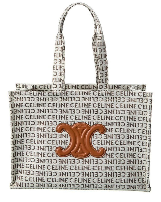 CELINE Cabas Thais Large Canvas Tote