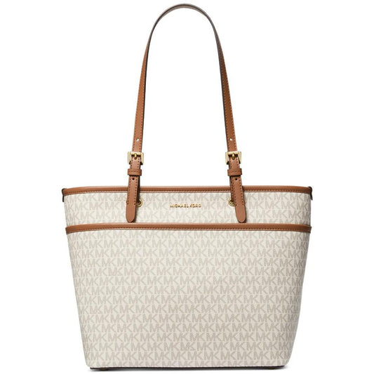 Logo Large Top Zip Pocket Tote