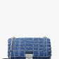 Kensington Large Frayed Denim Shoulder Bag