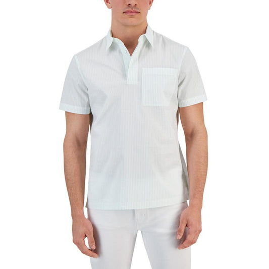 Men's Slim-Fit Stripe Popover Shirt