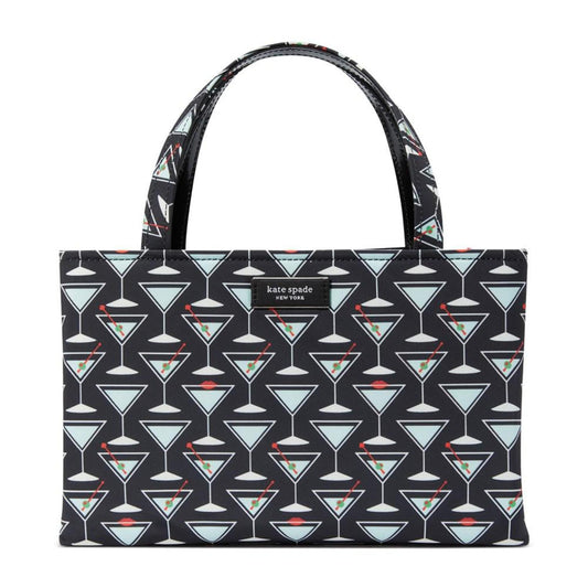 Sam Icon Martini Printed Fabric Small Tote