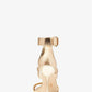 Amal Metallic Snake Embossed Leather Sandal