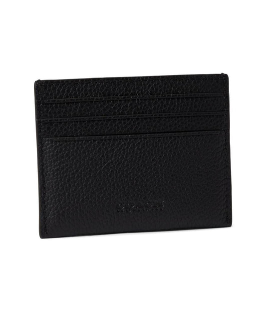 Flat Card Case in Pebble Leather w/ Sculpted C Hardware Branding