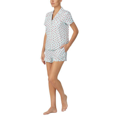 Short Sleeve Notch Short Set
