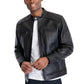 Men's Perforated Leather Moto Jacket, Created for Macy's