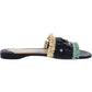 Bora Bora Womens Rhinestone Fringe Slide Sandals