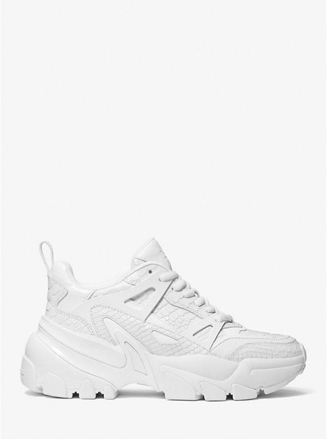 Nick Snake Embossed Leather Trainer