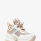 Olympia Glitter Chain-Mesh and Leather Trainer