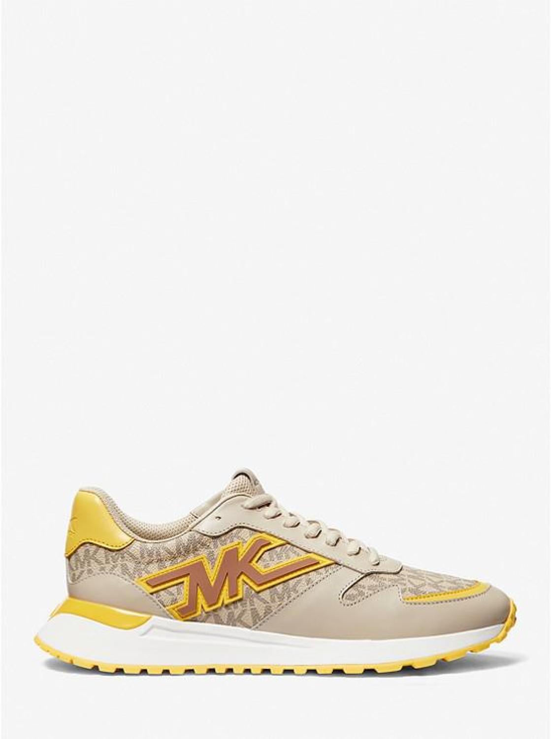 Dax Logo and Leather Trainer