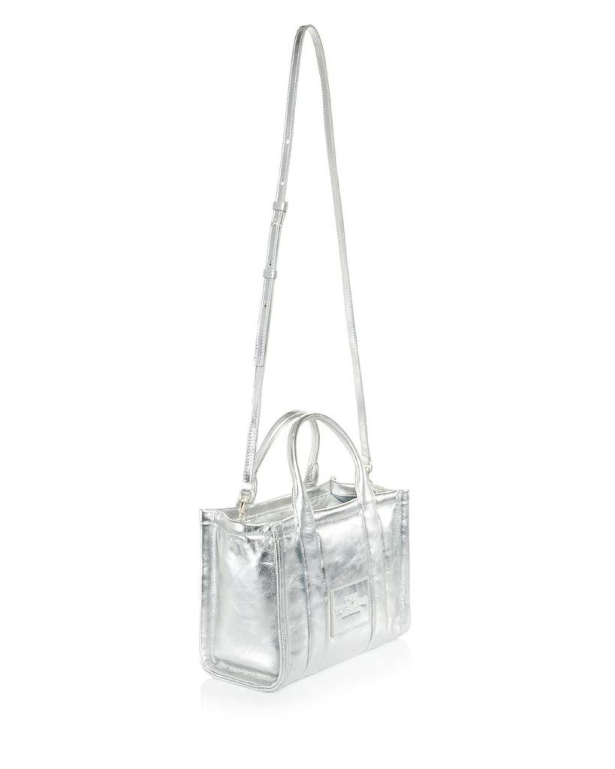 The Metallic Leather Small Tote Bag