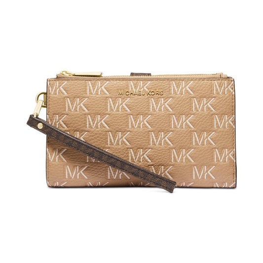 Jet Set Logo Double Zip Wristlet
