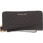 Womens Coated Canvas Clutch Wristlet Wallet