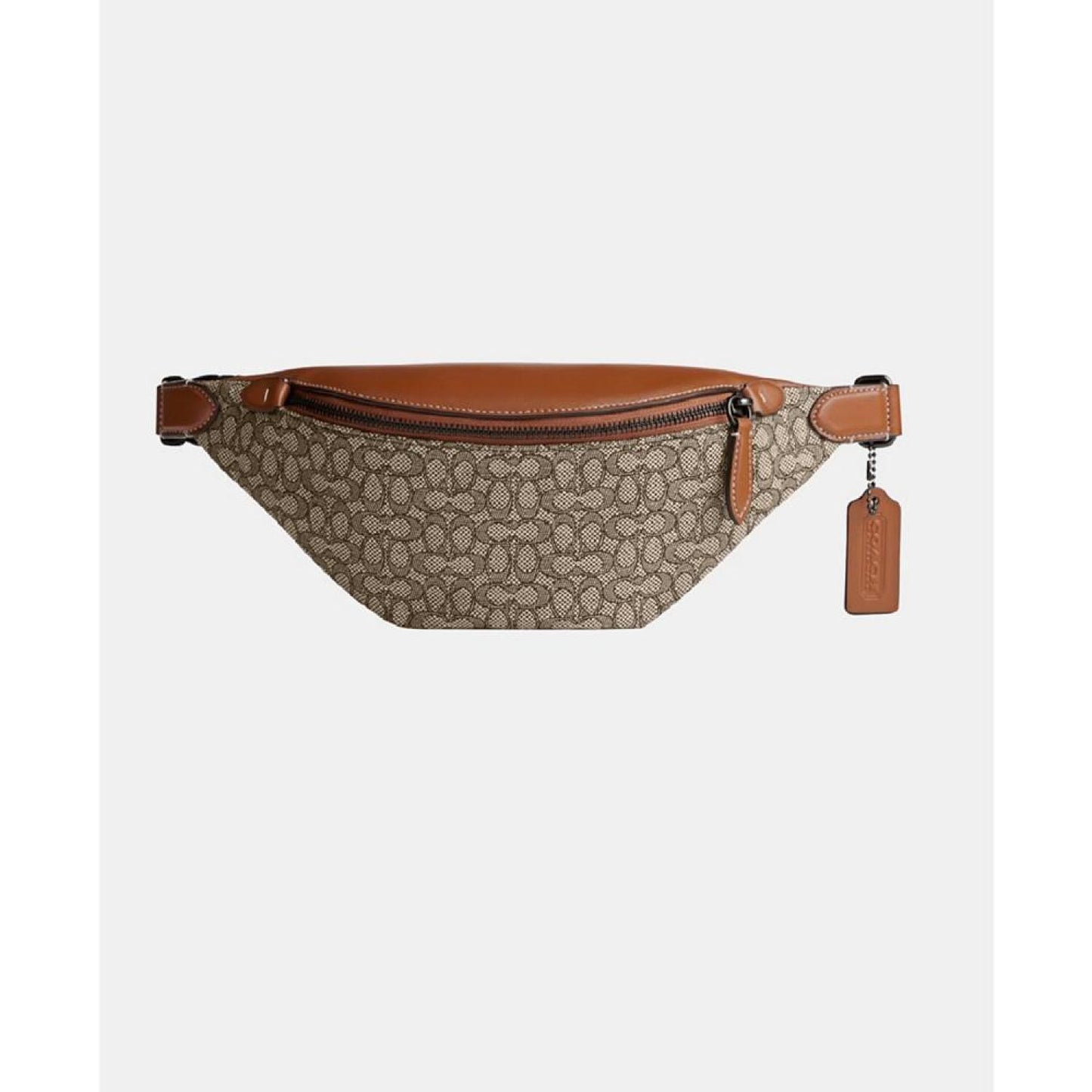 Leather Charter Belt Bag 7 in Micro Signature Jacquard
