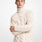 Cable Alpaca Blend Turtleneck Sweater