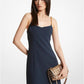 Embellished Crepe Slip Dress