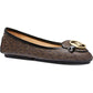 Lillie Moc Womens Coated Canvas Logo Moccasins