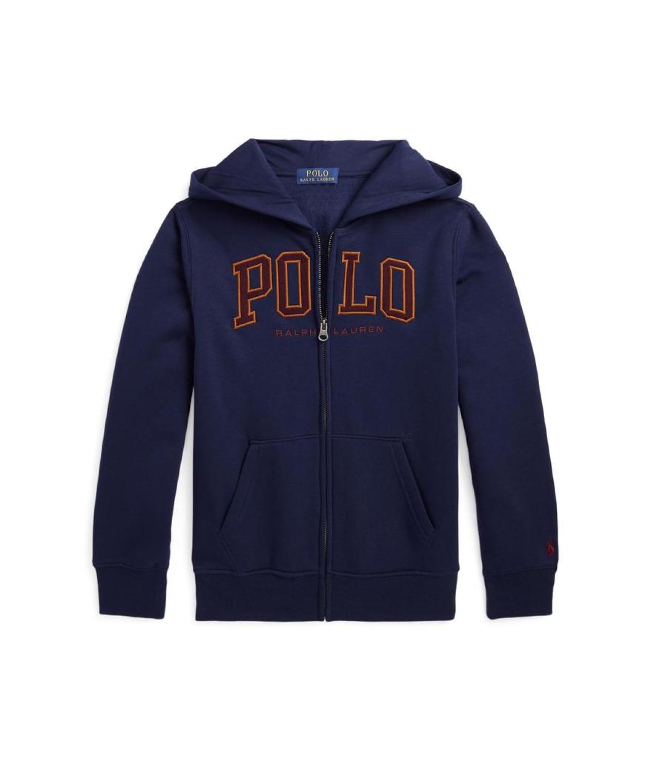 Logo Fleece Full Zip Hoodie (Big Kids)