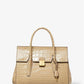 Campbell Medium Crocodile Embossed Leather Satchel