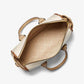 Carine Large Two-Tone Leather Satchel