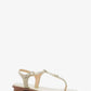 Mallory Glitter Chain-Mesh T-Strap Sandal