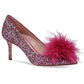 Marabou Womens Pointed Toe Slip On Pumps
