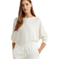 Cotton-Blend Dolman-Sleeve Sweater