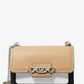 Heather Large Color-Block Leather Shoulder Bag
