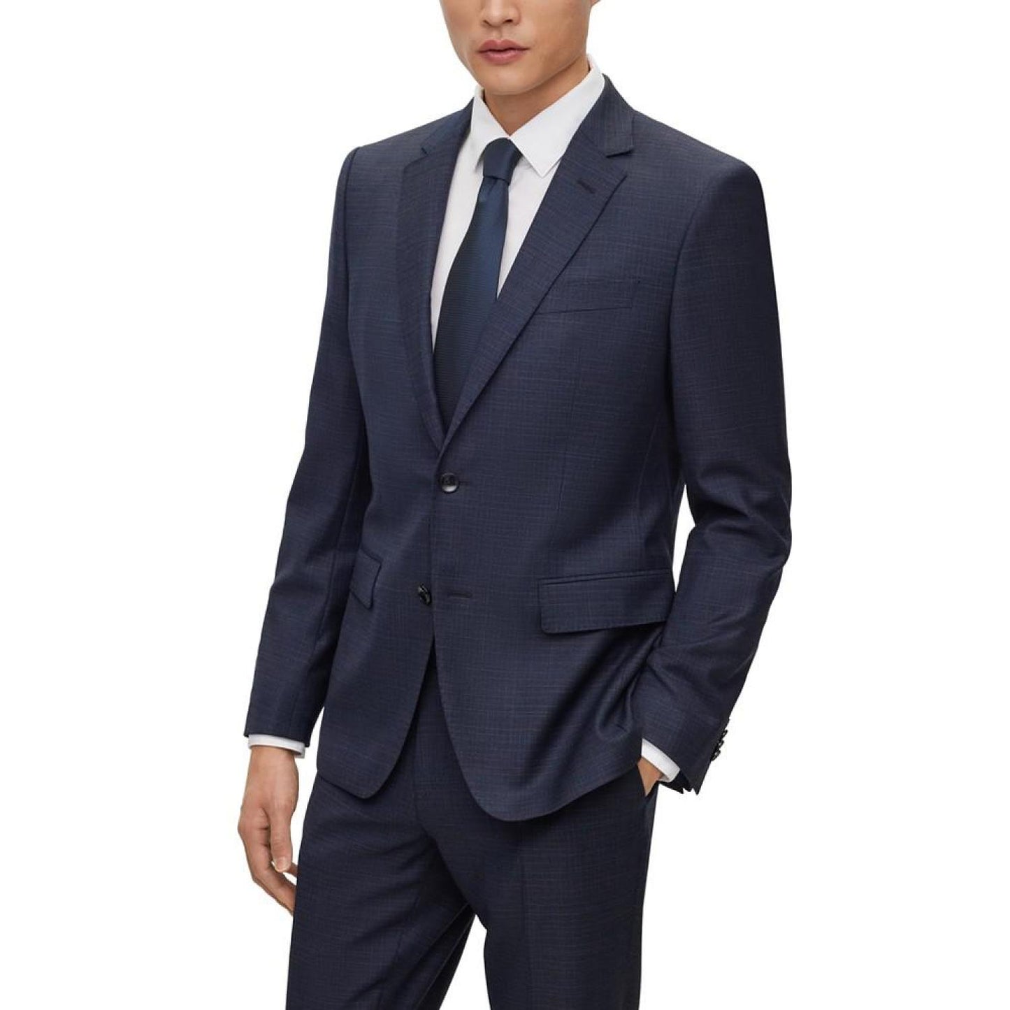 Men's Slim-Fit Checked Suit
