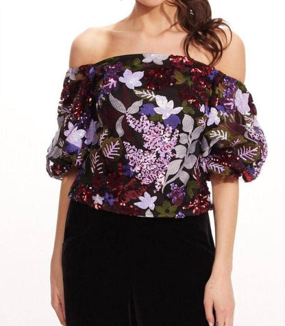 Laken Top In Tempest Bloom