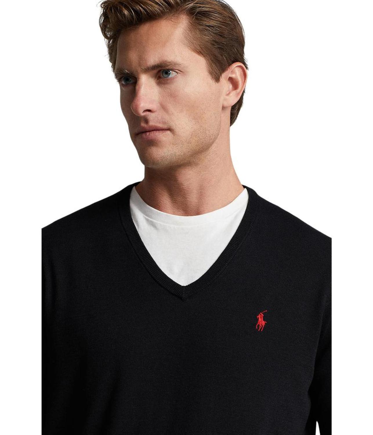 Cotton V-Neck Sweater