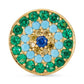 Gold-Tone Pavé Multicolor Evil Eye Stud Earrings