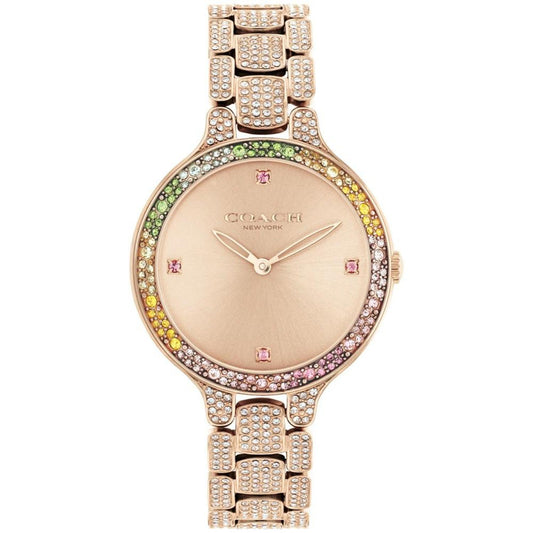Women's Chelsea Carnation Gold-Tone Stainless Steel Crystal Bracelet Watch, 32mm