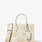 Mirella Small Logo Embossed Pebbled Leather Crossbody Bag