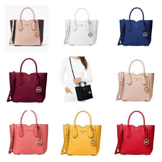 Michael Kors Mae Leather Satchel Bag