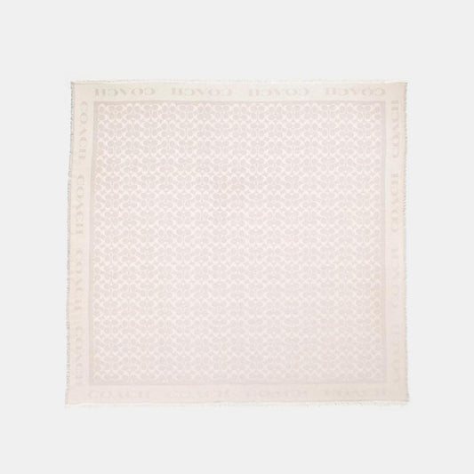 Coach Outlet Signature Jacquard Oversized Square Scarf
