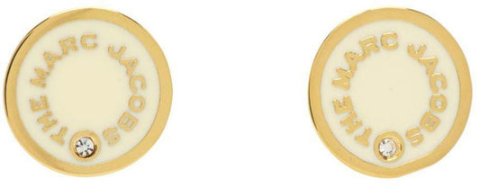 Beige 'The Medallion Studs' Earrings