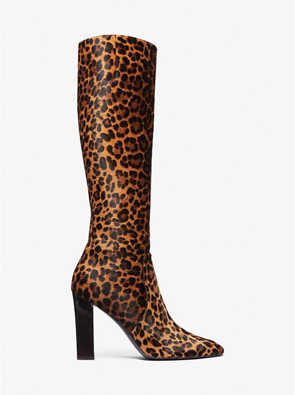 Carly Leopard Print Calf Hair Boot