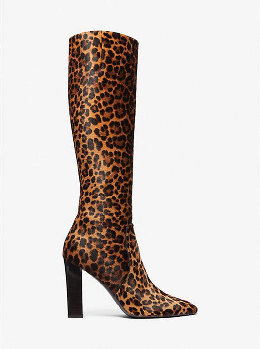 Carly Leopard Print Calf Hair Boot