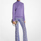 Sequined Stretch Tulle Flared Pants
